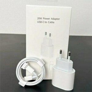 зарядка iphone 20w usb-c power adapter usb-c to lightning cable