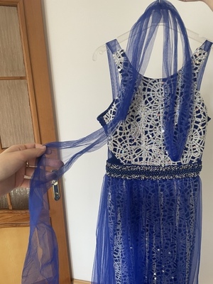 Синее вечернее платье Алматы