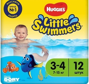 Подгузник-трусики для плавания huggies little swimmer 
