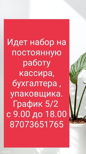 Требуется на постоянную работу с обязанностями упаковщика