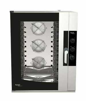 Пароконвектомат Apach AP10QM предназначен для обжаривания, приготовления на пару, бланширования, запекания и других видо