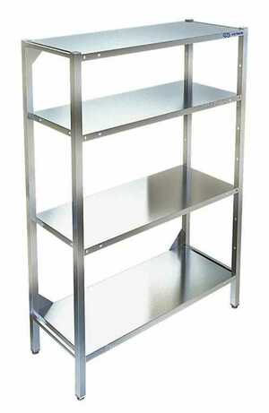 Кухонный стеллаж Техно-ТТ СТР-134/900 предназначен для хранения посуды, различного инвентаря и сухих продуктов на предпр