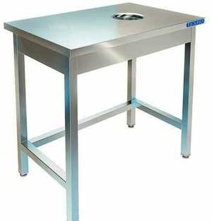 Стол для сбора отходов Техно-ТТ СПС-122/900-Л используется в цехах на предприятиях общественного питания и торговли. Мод