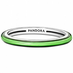 Pandora зелёное кольцо