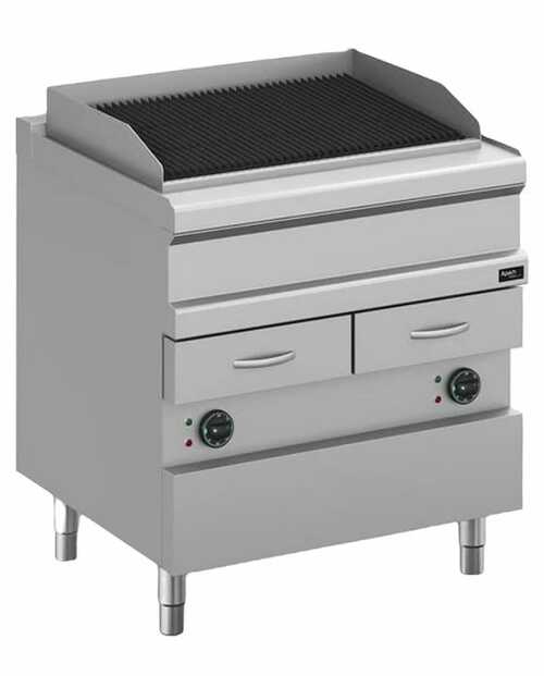 Водяной гриль Apach APGEW-87P/PL 700-й серии предназначен для обжарки мяса, рыбы и овощей на предприятиях общественного