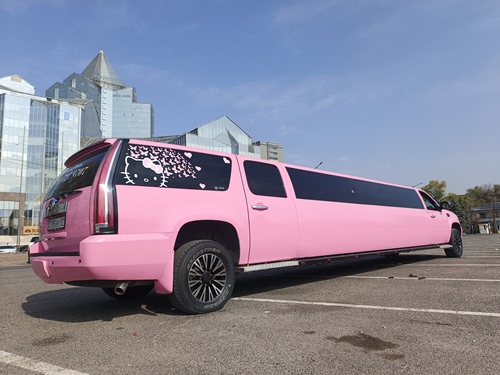 Розовый лимузин прокат Алматы и Алматинская область